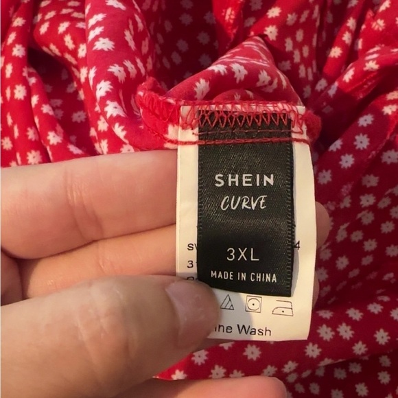 SHEIN Red and White Dress NWOT - Picture 6 of 6